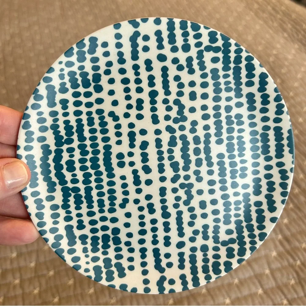 Set of Four Blue and White 6in Side Plate
